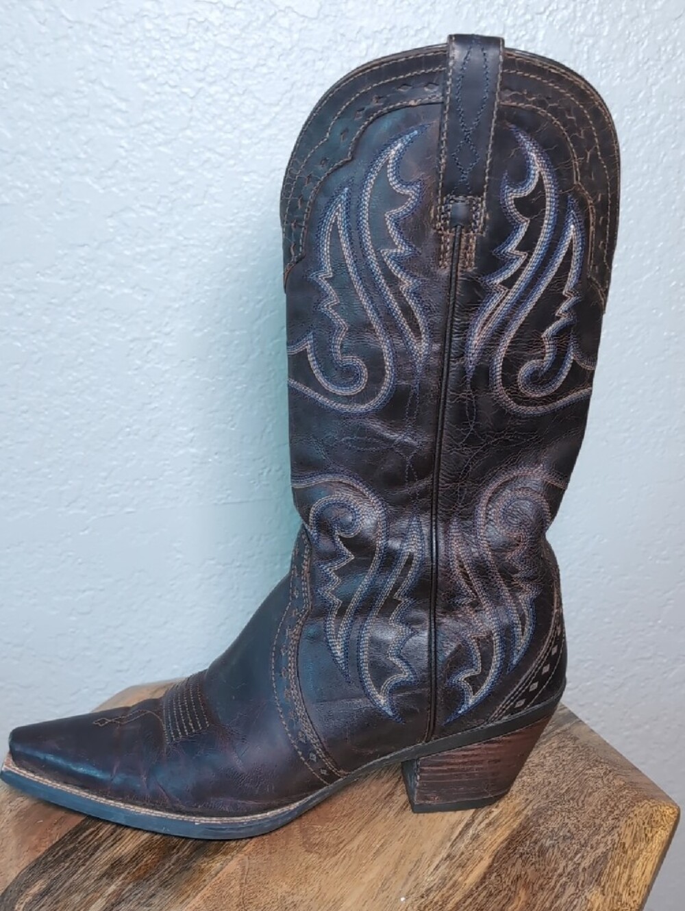Ariat Heritage X-Toe Dark Brown Leather Western Cowgirl Boots - Picture 4 of 14